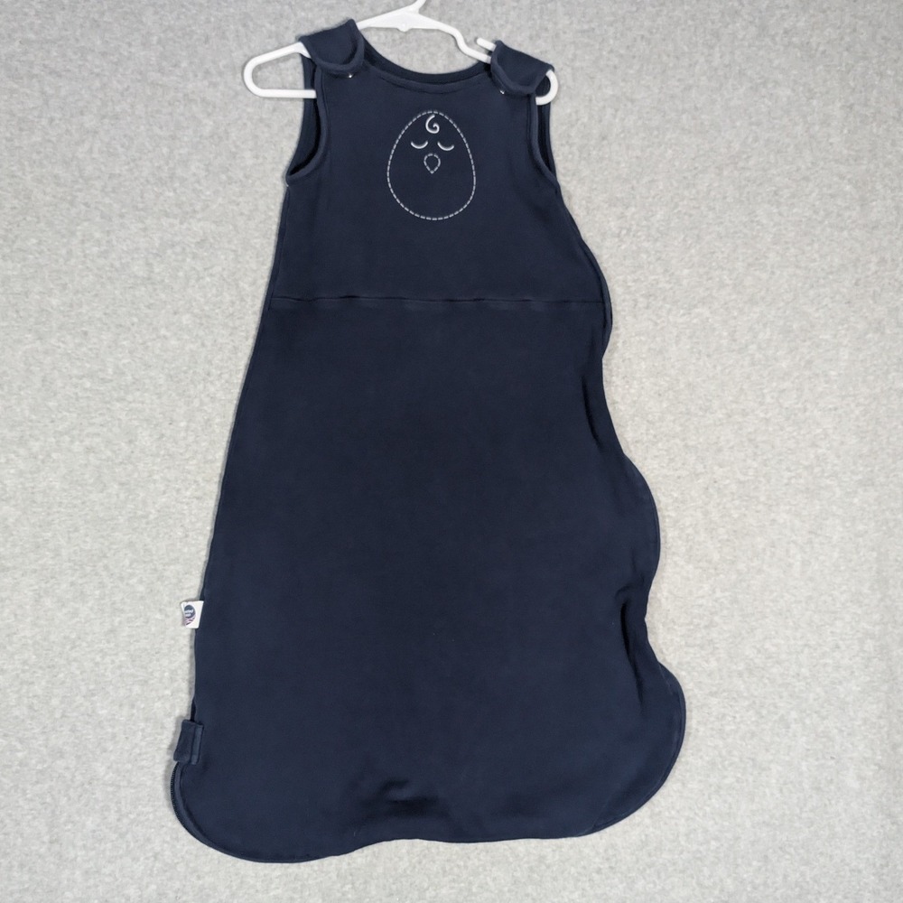 Nested Bean Sack Classic Kids Size L 15-24M Navy Blue Cotton zip Up Snap